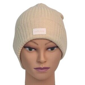 ADIDAS Womens Beige Polyester Cuffed Knit Rib Beanie OSFW Gorpcore Warm Outdoors